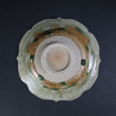 Ao Karatsu square plate by Shuichi Okamoto