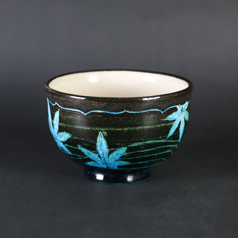 Taroemon Nakazato 14th Karatsu Taroemon blue scratched tea bowl