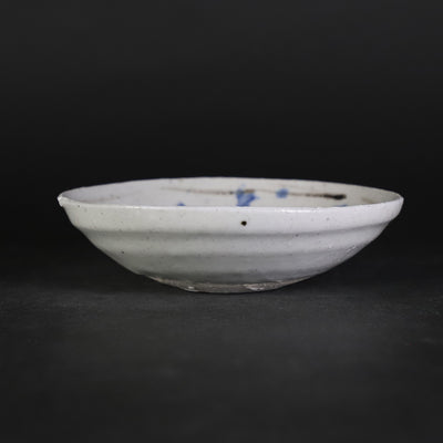 Large blue and white folk painting cup by Yasumoto Kajiwara 1