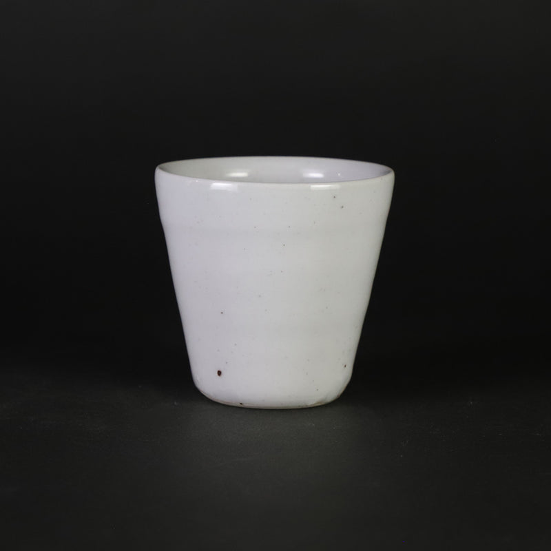 White porcelain cup and saucer by Kenta Nakazato