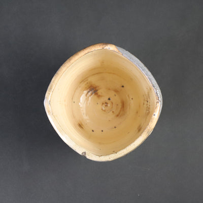 Karatsu-e Kohiki Square Teacup by Takashi Nakazato