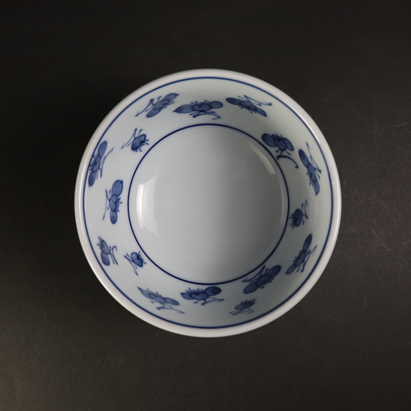源右衛門窯　染付梅花飯碗
