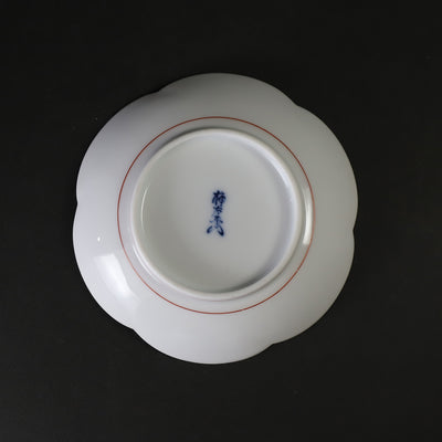 柿右衛門窯　錦花実文皿(五客組)