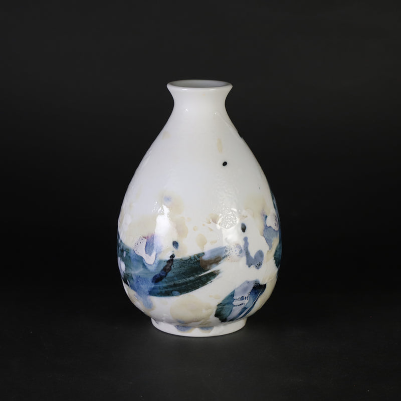 井上祐希　作　染釉滴徳利