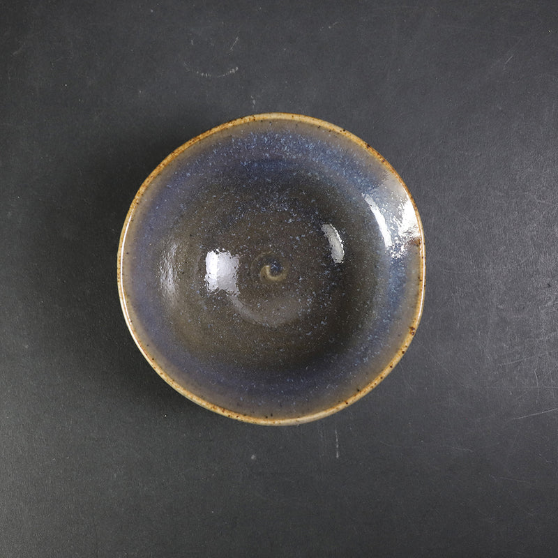 岡本作礼　作　唐津瑠璃釉ぐい呑　No.51