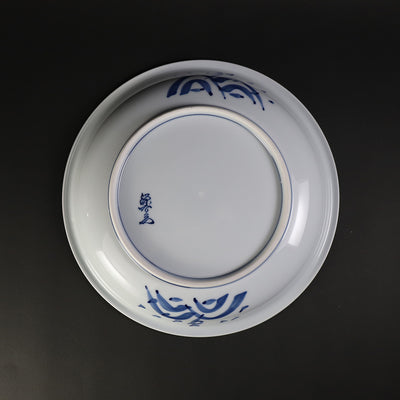 Gen'emon Kiln Blue and white Shikaiha plate