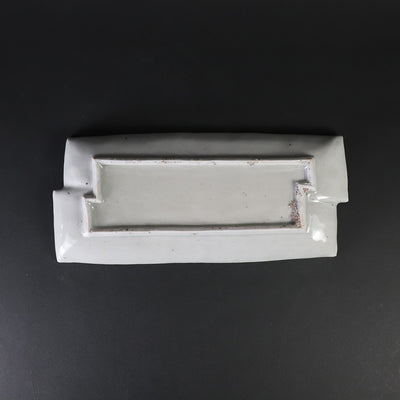 Set of white porcelain rectangular plates by Maruta Souichi Gallery