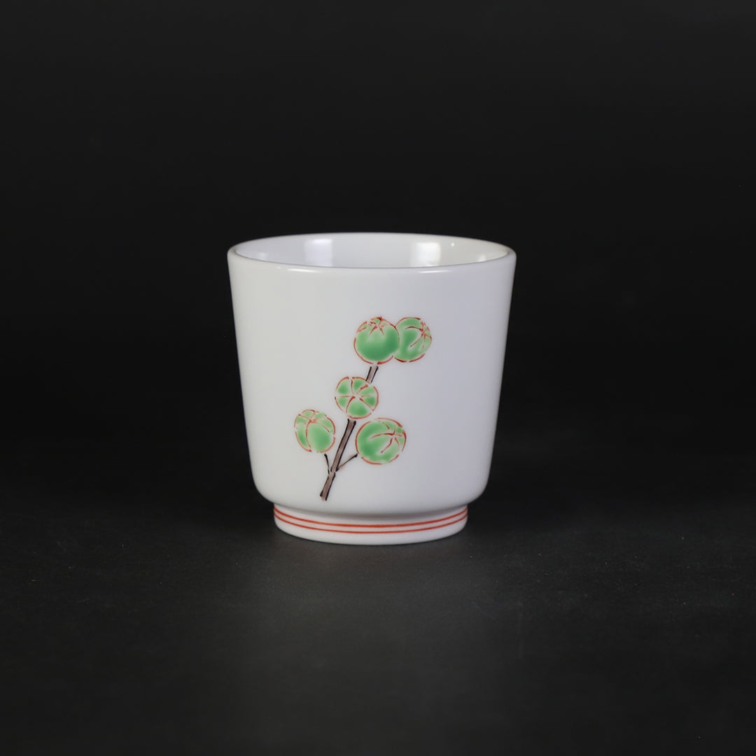 十五代酒井田柿右衛門 作 濁手百日紅文ぐい呑 – ギャラリー一番館