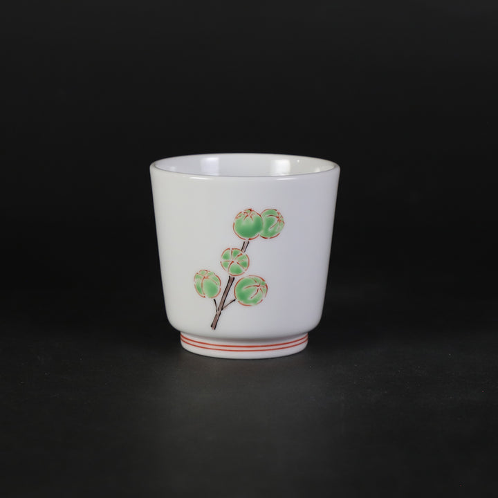 十五代酒井田柿右衛門 作 濁手百日紅文ぐい呑 – ギャラリー一番館