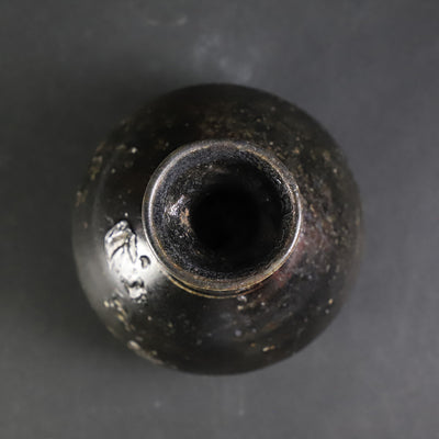Black Karatsu Sake Bottle No.2 by Shuichi Okamoto