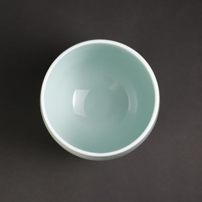 Inoue Manji Kiln Blue and white porcelain teacup with bamboo carving
