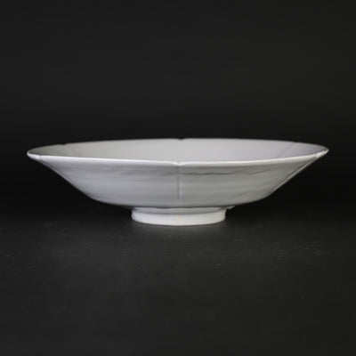 Masahiro Takehana's work, white porcelain 6-inch flower bowl No.8