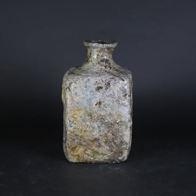 Madara Karatsu square sake bottle No.28 by Munehiko Maruta