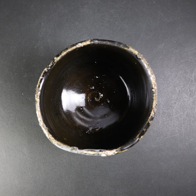岡本作礼　作　黒織部唐津茶碗　No.5