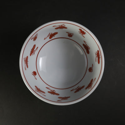 源右衛門窯　赤絵梅花飯碗