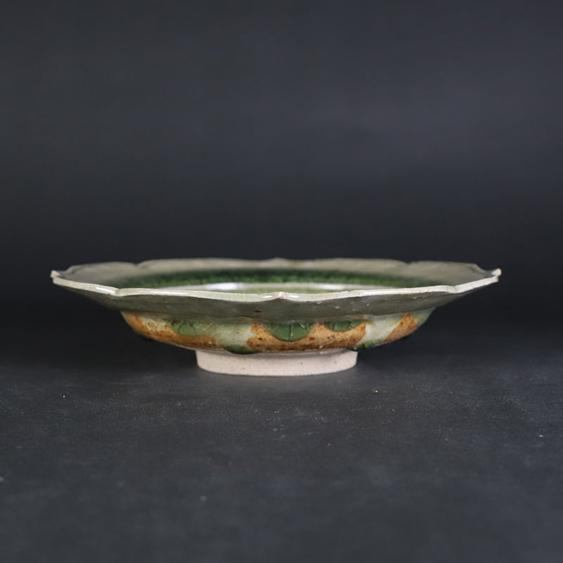 Ao Karatsu square plate by Shuichi Okamoto