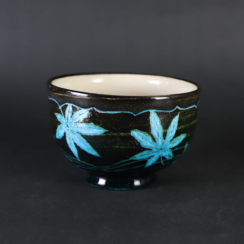 Taroemon Nakazato 14th Karatsu Taroemon blue scratched tea bowl