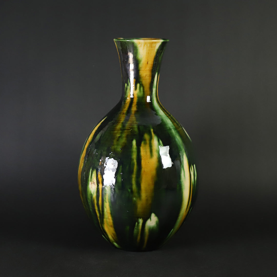 十四代中里太郎右衛門 作 唐津三彩瓶 – ギャラリー一番館オンライン