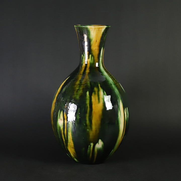 十四代中里太郎右衛門 作 唐津三彩瓶 – ギャラリー一番館オンライン