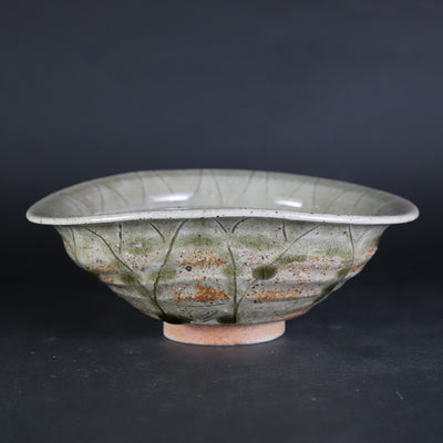 Shuichi Okamoto's work Blue Karatsu lotus bowl No.27