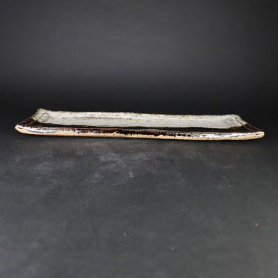Karatsu long ceramic tile by Kazusuke Fukuda