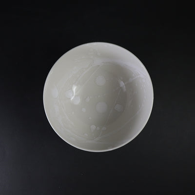 井上祐希　作　釉滴飯碗(小)cream