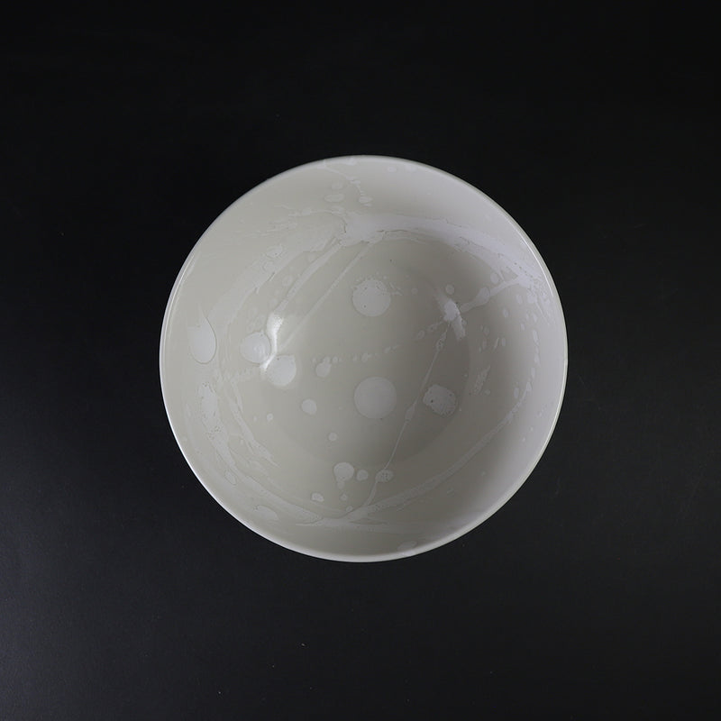 井上祐希　作　釉滴飯碗(小)cream