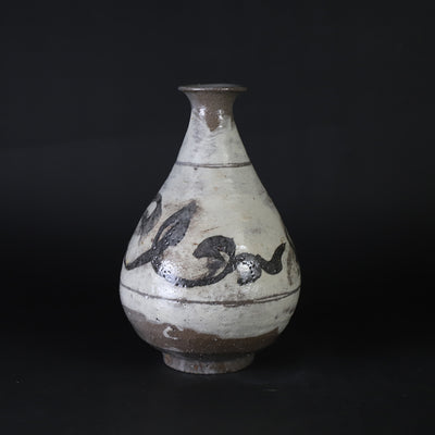 石井義久　作　絵刷毛目徳利　No.58