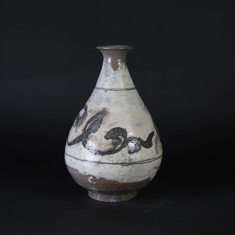 石井義久　作　絵刷毛目徳利　No.58