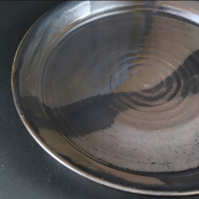 Yukiko Tsuchiya's Black Karatsu Plate 1