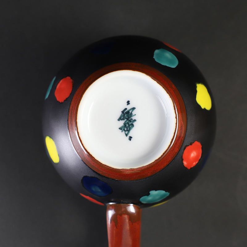 Yuki Inoue, colored glaze spotted mug cup / Black
