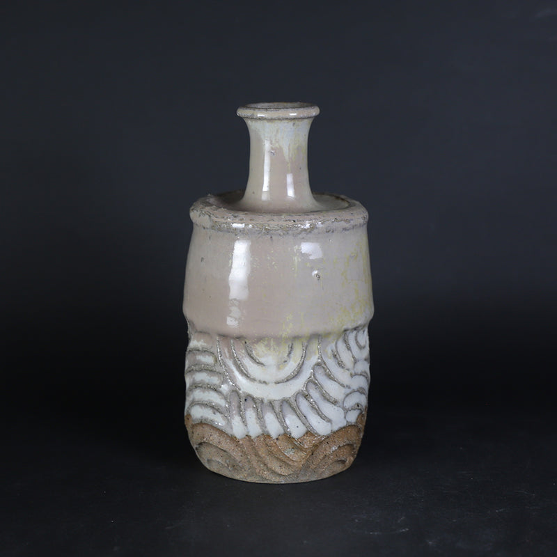 岡本作礼　作　斑唐津鎬徳利　No.29