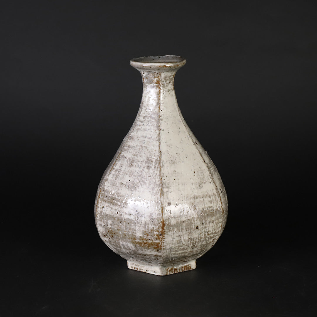 銀製　器 Mishima Hexagonal Sake Bottle No.40 by Shintaro Uchimura