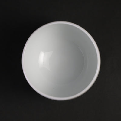 Manji Inoue White Porcelain Dyed Wheat Engraved Sake Cup (Large)