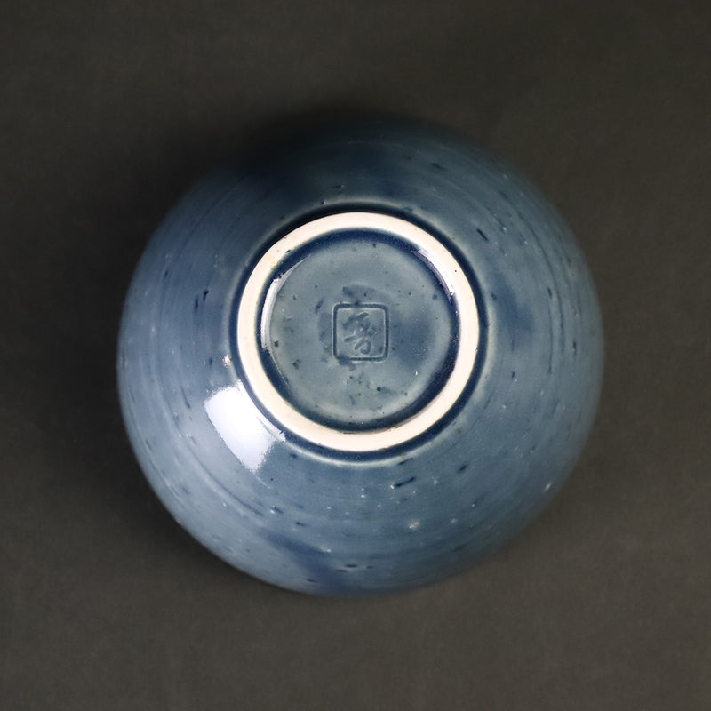 Small bowl with pale blue moon by Shingo Oka