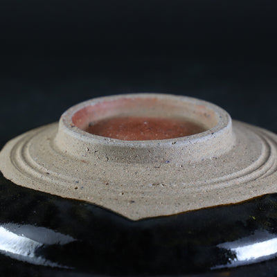 Ame Karatsu Ring Flower Plate by Shuichi Okamoto