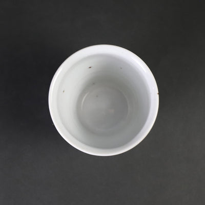 White porcelain cup and saucer by Kenta Nakazato