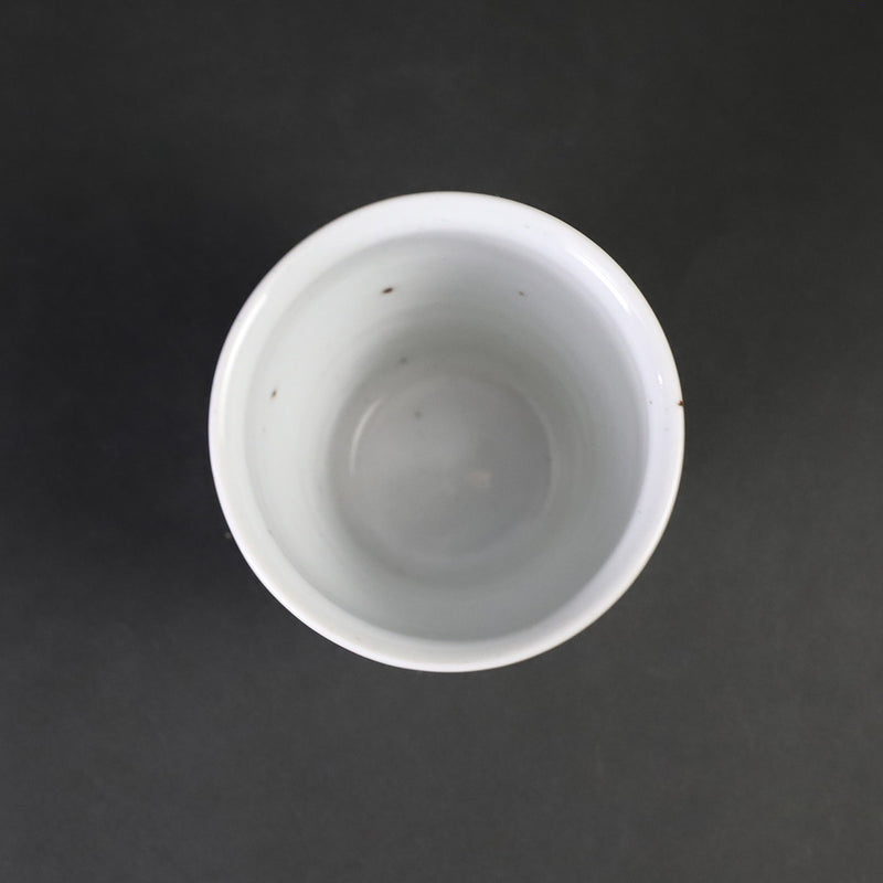 White porcelain cup and saucer by Kenta Nakazato