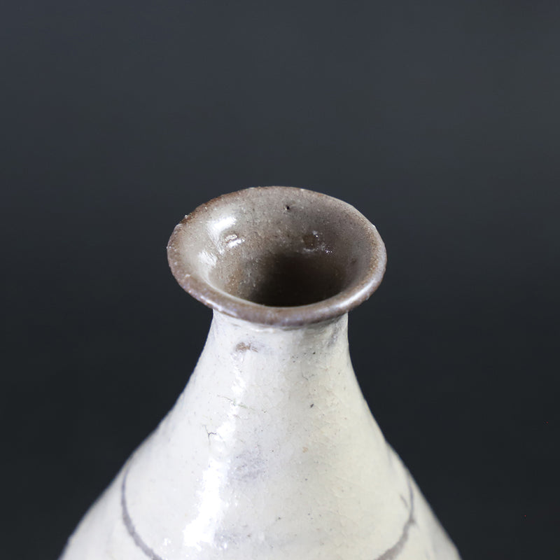 石井義久　作　絵刷毛目徳利　No.6