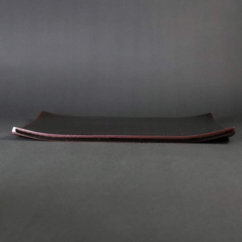 Taki Nakazato iron glaze smooth plate plate