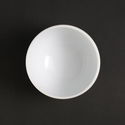 Manji Inoue's work, white porcelain, green glaze, magnolia carving design sake cup (small)