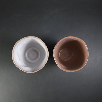 熊本千治　作　彩泥湯呑揃