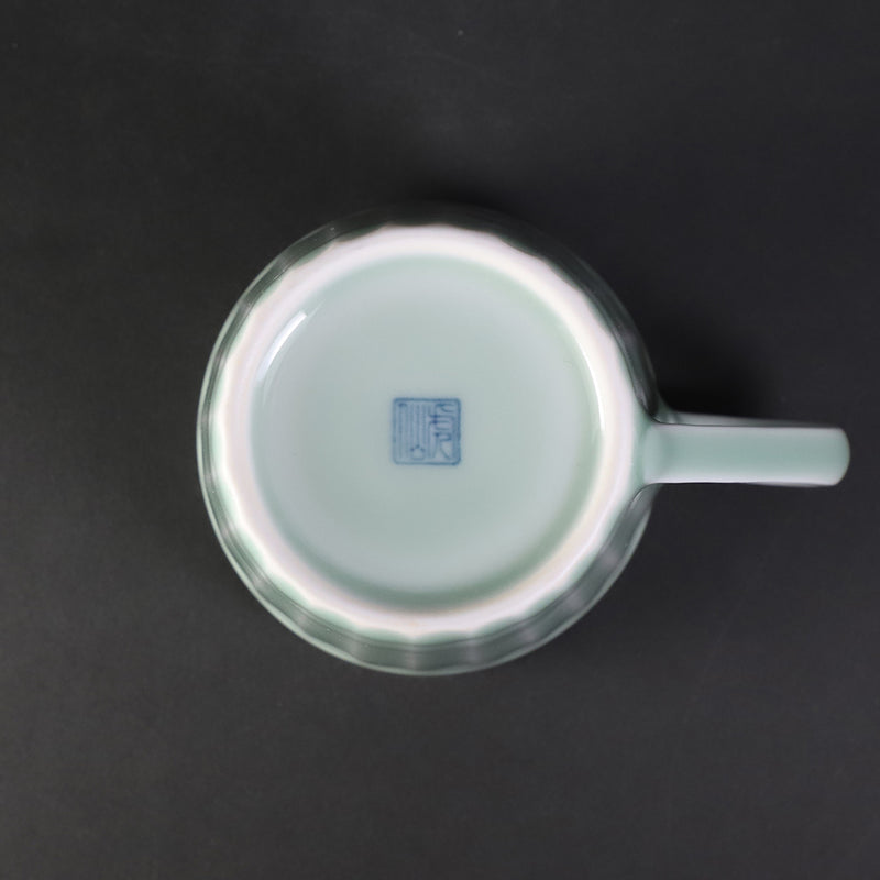 Kosengama Celadon Line Carved Mug