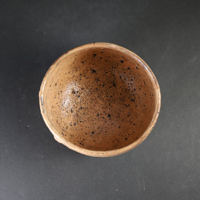 Karatsu red tea bowl by Yu Maruta