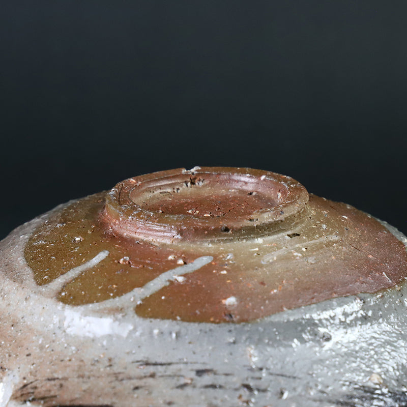 Painted Karatsu cut bowl by Kota Tanaka
