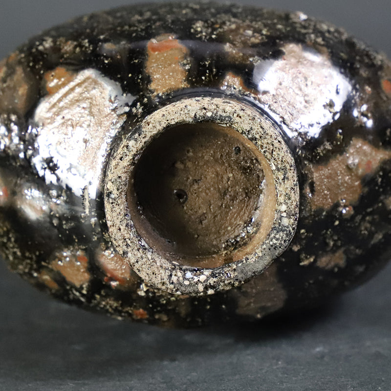 Korean Karatsu Flat Pot Sake Bottle No.31 by Munehiko Maruta