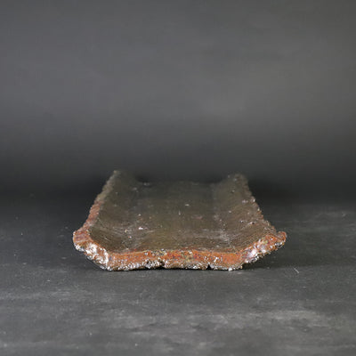 Tanaka Kota's Black Karatsu Plate 1
