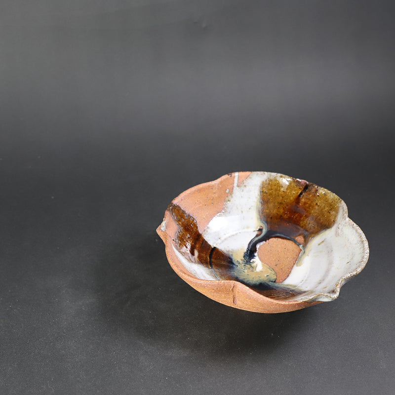 福田和祐　作　朝鮮唐津杓掛小鉢