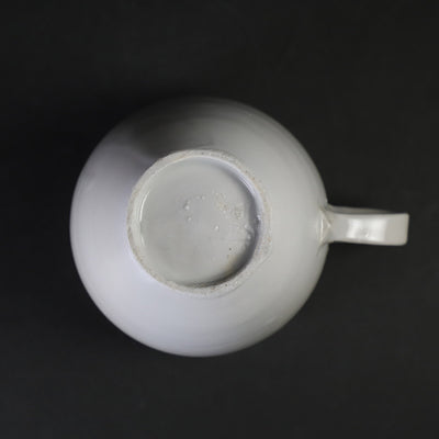 White porcelain cup and saucer by Masahiro Takehana