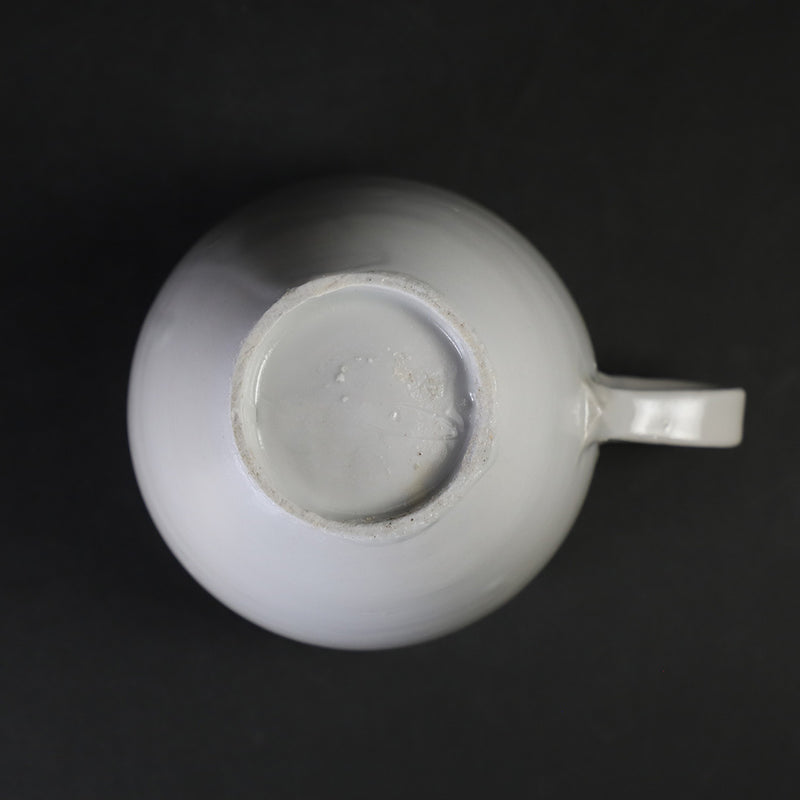 White porcelain cup and saucer by Masahiro Takehana